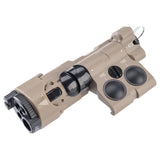 Atlas Custom Works 220 Lumens Offset Modular Airsoft Flashlight Laser and IR Combo - DARK EARTH