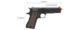 Army Armament Full Metal R31 1911 Gas Blowback Airsoft Pistol w/ Imitation Wood Grips (Black)