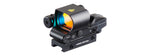 Lancer Tactical Picatinny 4 Reticle Red Dot Reflex Sight w/ Green Laser - (Black)
