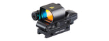 Lancer Tactical Picatinny 4 Reticle Red Dot Reflex Sight w/ Green Laser - (Black)
