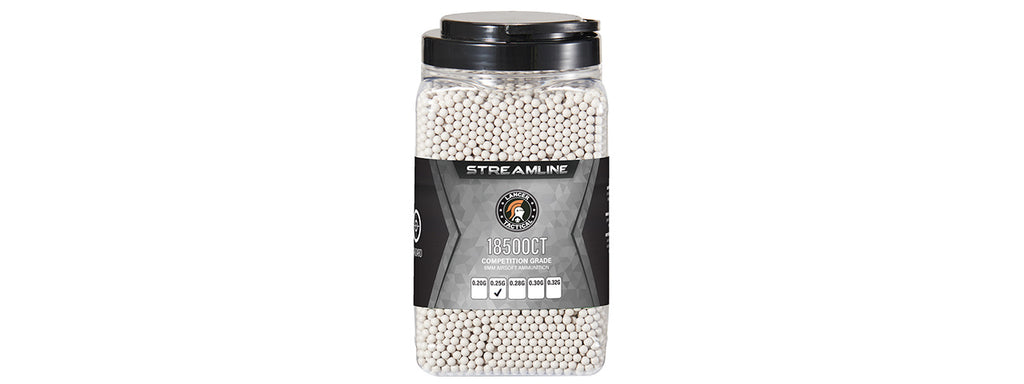 Lancer Tactical .25g 6mm Airsoft BBs - 5100 Count, Seamless Plastic, Biodegradable (CA-125)