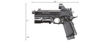 Custom Army Armament KAGE - R604 Hi-Capa Gas Blowback Airsoft Pistol - (Black)