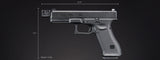 Dr. Gearbox Custom Glock 17 Gen 5 "LAWMAN" Gas Blowback Airsoft Pistol - (Black)