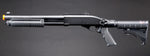 Golden Eagle M8871 3/6-Shot Pump Action CO2 Gas Airsoft Shotgun w/ Ghost Ring Iron Sights & M4 Crane Stock - (Black)