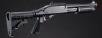 Golden Eagle M8871 3/6-Shot Pump Action CO2 Gas Airsoft Shotgun w/ Ghost Ring Iron Sights & M4 Crane Stock - (Black)
