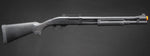 Golden Eagle M870 3/6-Shot Pump Action Gas Airsoft Shotgun w/ Mock Shell Tube & Ghost Ring Iron Sights - (Black)