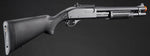 Golden Eagle M870 3/6-Shot Pump Action Gas Airsoft Shotgun w/ Mock Shell Tube & Ghost Ring Iron Sights - (Black)