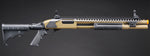 Golden Eagle M8874 3/6-Shot Pump Action CO2 Airsoft Shotgun w/ Flip Up Sights, Picatinny Rail & M4 Crane Stock - (Tan)