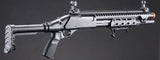 Golden Eagle M8875 3/6-Shot Pump Action CO2 Airsoft Shotgun w/ Flip Up Sights, M-LOK, Picatinny Rail & M4 Buffer Stock - (Black)