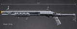 Golden Eagle M8875 3/6-Shot Pump Action CO2 Airsoft Shotgun w/ Flip Up Sights, M-LOK, Picatinny Rail & M4 Buffer Stock - (Black)