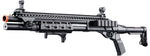 Golden Eagle M8875 3/6-Shot Pump Action CO2 Airsoft Shotgun w/ Flip Up Sights, M-LOK, Picatinny Rail & M4 Buffer Stock - (Black)