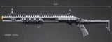 Golden Eagle M8875 3/6-Shot Pump Action Gas Airsoft Shotgun w/ Flip Up Sights, M-LOK, Picatinny Rail & M4 Buffer Stock - (Black)