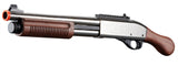 Golden Eagle M8877 3/6-Shot Pump Action Gas Airsoft Sawed-Off Shotgun - (Black/Wood)
