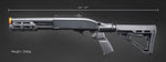 Golden Eagle M8878 3/6-Shot Pump Action Gas Airsoft Sawed-Off Shotgun w/ M-LOK Forend & Delta Stock - (Black)