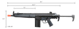 LCT Airsoft LC-3K AEG Rifle 400 FPS with Retractable Stock (EBB)