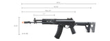 LCT LCK-19 AEG Rifle w/ Side-Folding Adjustable Stock (Color: Black)