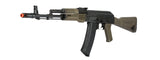 LCT Full Steel AK74M Airsoft AEG Rifle Gun - Black/Olive Drab Green