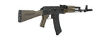 LCT Full Steel AK74M Airsoft AEG Rifle Gun - Black/Olive Drab Green