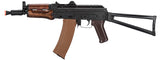 LCT AKS74U Assault Rifle AEG W/ Wood Foregrip (BLK)