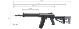 LCT Airsoft ZK12 Tactical Assault AEG Rifle Gun with Z-Sport 10.5" Rail (Color: Black)