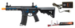 Lancer Tactical Gen 3 Hellion 7" M-LOK Airsoft AEG Rifle w/ Crane Stock w/ Battery/Charger Bundle - (Black/Blue)