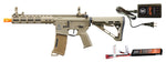 Lancer Tactical Gen 3 Archon 9" M-LOK M4 Airsoft Rifle w/ Delta Stock w/ Battery/Charger Bundle - (Tan)