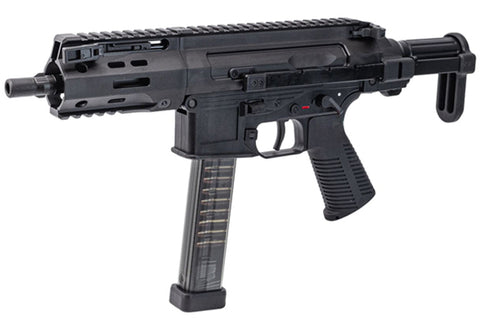 Maruyama 5PC-9 PRO PDW GBB 320 FPS Gas Blowback Airsoft Gun (Color: Black)