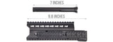 LCT Airsoft 9.5 Inch AK KeyMod Handguard Rail (Black)