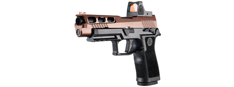 Sig Sauer Proforce P320 XCarry GBB Pistol w/ PH+ P320/M17 Slide & Lancer Tactical Red Dot Reflex Sight - (Bronze)
