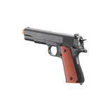 UK Arms 1911 Alloy Series Spring Airsoft Pistol 200-250 FPS Black - Brown