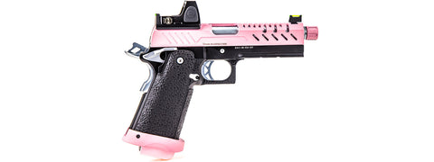 Vorsk Hi-Capa 4.3 GBB Pistol w/ Red Dot Sight - (Black/Pink)