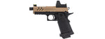 Vorsk Hi-Capa 3.8 Pro GBB Pistol w/ Red Dot Sight - (Tan/Black)