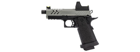 Vorsk Hi-Capa 3.8 Pro GBB Pistol w/ Red Dot Sight - (Gray/Black)