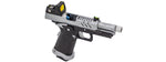 Vorsk Hi-Capa 3.8 Pro GBB Pistol w/ Red Dot Sight - (Chrome/Black)