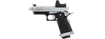 Vorsk Hi-Capa 3.8 Pro GBB Pistol w/ Red Dot Sight - (Chrome/Black)