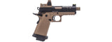 Vorsk Hi-Capa 3.8 Pro GBB Pistol w/ Red Dot Sight - (Black/Tan)