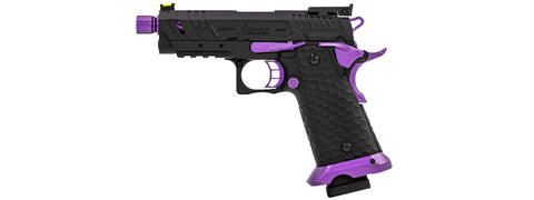 Vorsk Hi-Capa CS Vengeance 3.8 Compact GBB Pistol - (Black/Purple)