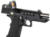 Lancer Tactical Heracles Hi-Capa Gas Blowback Airsoft Pistol - BLACK-REFLEX RED DOT