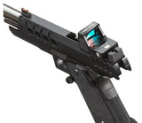 Lancer Tactical Heracles Hi-Capa Gas Blowback Airsoft Pistol - BLACK-REFLEX RED DOT