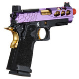 Lancer Tactical Stryk Hi-Capa 4.3 Gas Blowback Airsoft Pistol w/ Red Dot Mount (Color: Black, Purple, & Gold)