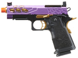 Lancer Tactical Stryk Hi-Capa 4.3 Gas Blowback Airsoft Pistol w/ Red Dot Mount (Color: Black, Purple, & Gold)
