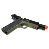 KWA Full Metal M1911 MKIV PTP Gas Blowback Pistol w/ Railed Frame in OD Green