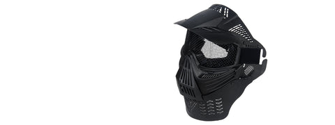 2604B Face Mask (Black) W/Mesh Eye Protection