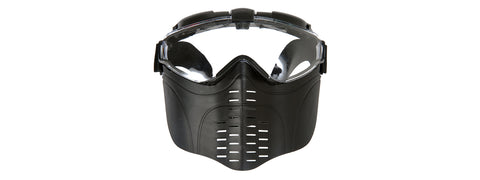 Uk Arms Airsoft Tactical Goggle W/ Vented Face Guard And Fan - Black
