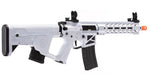 Lancer Tactical Airsoft Gun 370 - 395 FPS Enforcer Battle Hawk 10" Skeleton AEG w/ Alpha Stock (White)