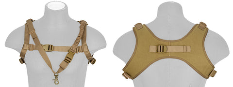 G-Force 1000D Nylon Tactical One-Point Sling Vest - Tan Airsoft Gun / Accessories