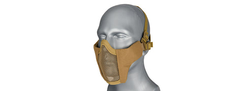 G-Force Steel Mesh Nylon Lower Face Mask (Tan) Airsoft Gun / Accessories