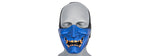 Ac-883Bl Yokai Ogre Half Face Mask W/ Soft Padding (Blue/Gold) Airsoft Gun / Accessories