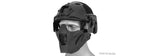Ac-885B Adjustable Retro Mecha Half Face Mask (Black) Airsoft Gun / Accessories