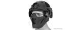 Ac-885B Adjustable Retro Mecha Half Face Mask (Black) Airsoft Gun / Accessories